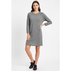 Lou & Grey Women's Houndstooth Knit Long Sleeve Casual Dress‎ Size Medium